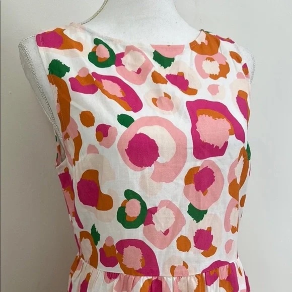 Pink and Orange Sleeveless Sheath Dress - Picture 2 of 10